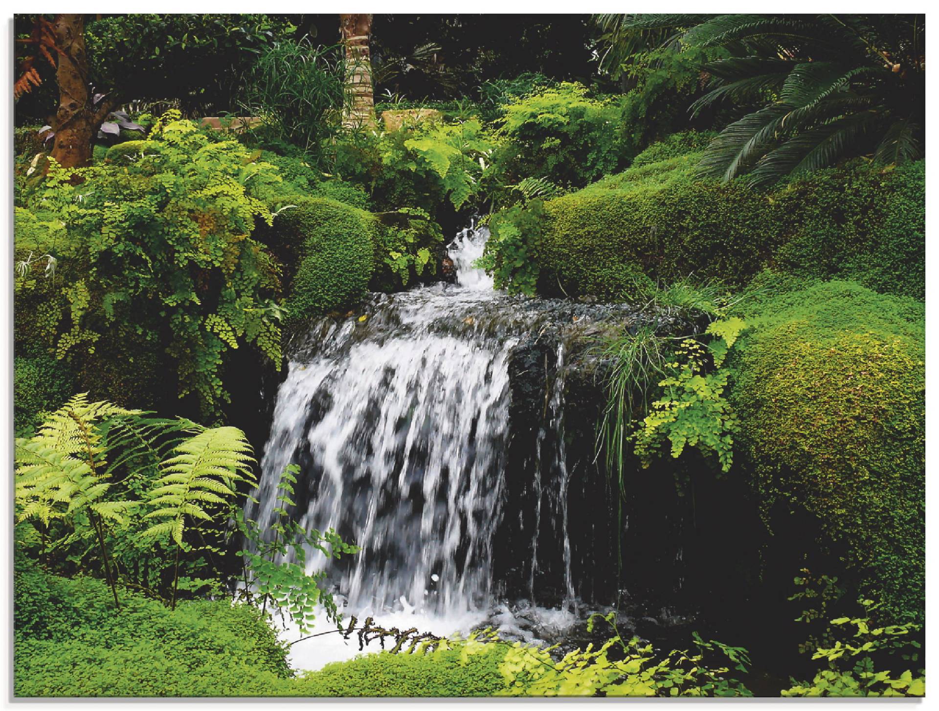 Artland Glasbild »Wasserfall im Grünen«, Gewässer, (1 St.), in verschiedenen Grössen von Artland