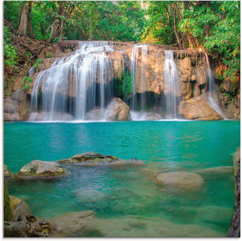 Artland Glasbild »Wasserfall im Wald National Park«, Gewässer, (1 St.), in verschiedenen Grössen von Artland