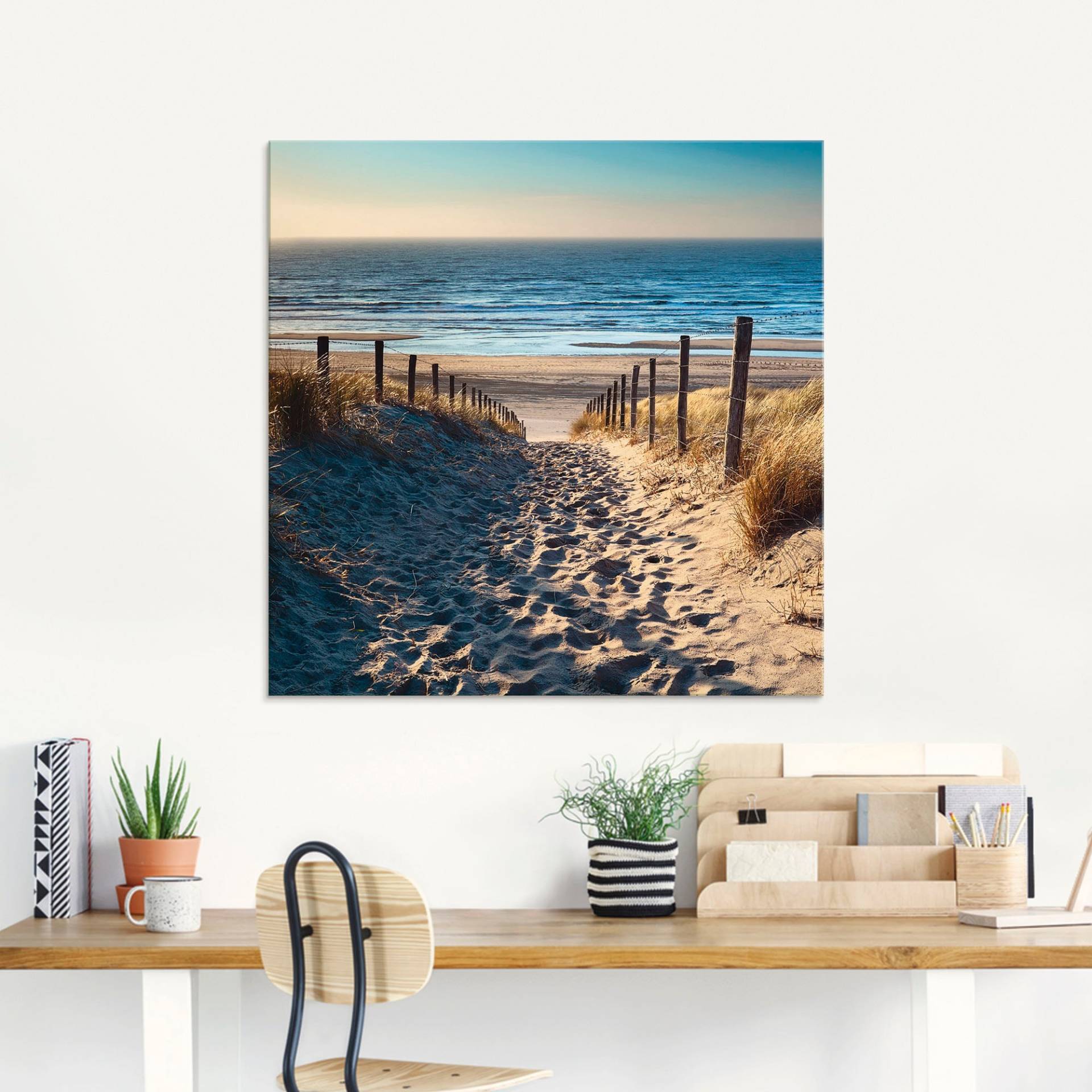 Artland Glasbild »Weg zum Nordseestrand Sonnenuntergang«, Strand, (1 St.), in verschiedenen Grössen Artland Glasbild »Weg zum Nordseestrand Sonnenuntergang«, Strand, (1 St.), in verschiedenen Grössen von Artland
