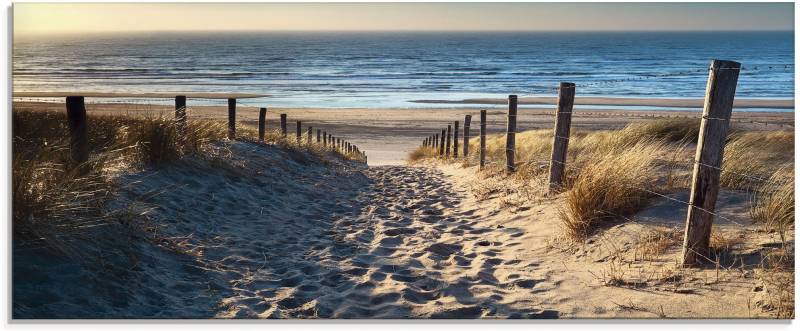 Artland Glasbild »Weg zum Nordseestrand Sonnenuntergang«, Strand, (1 St.), in verschiedenen Grössen von Artland