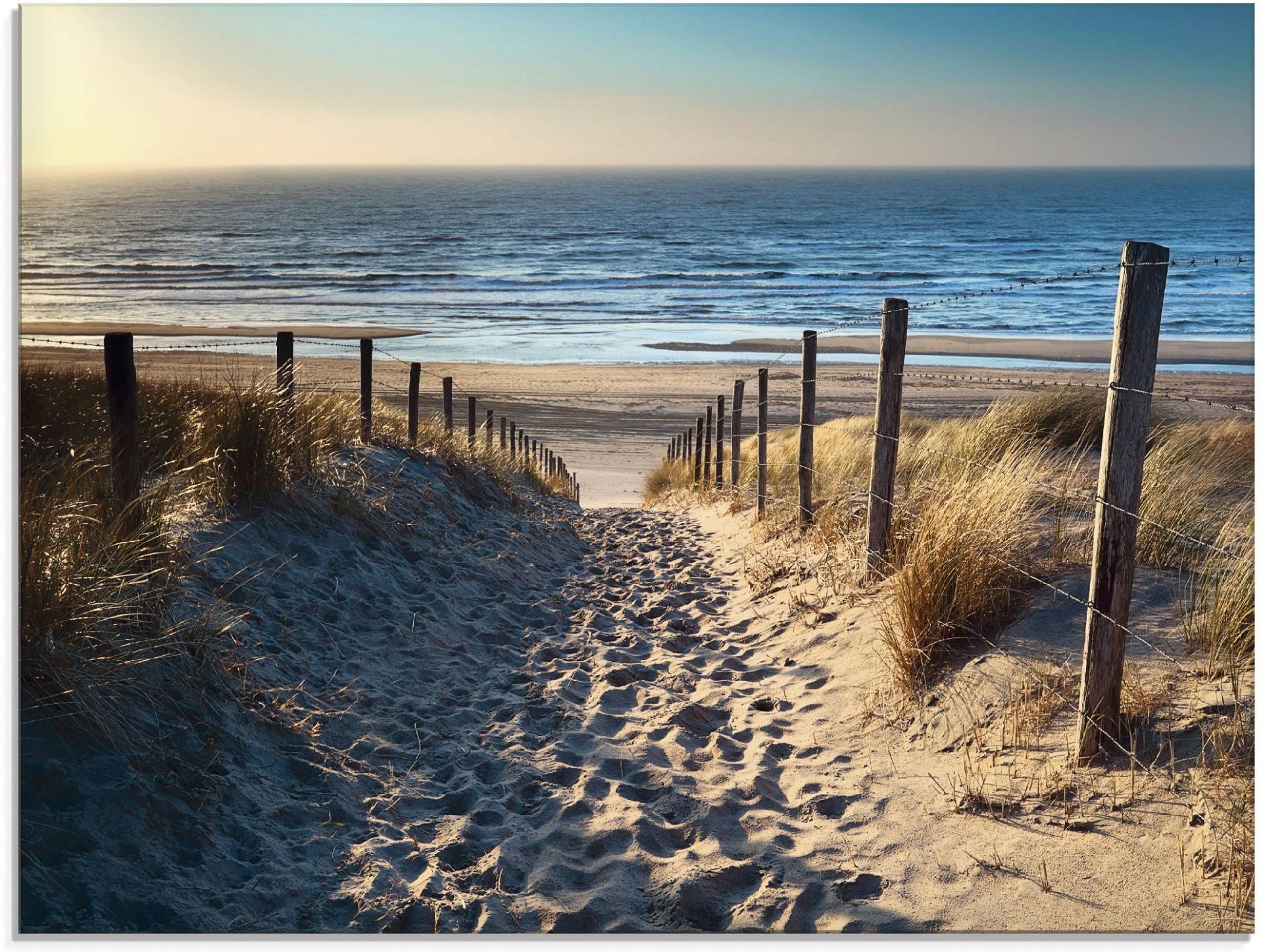Artland Glasbild »Weg zum Nordseestrand Sonnenuntergang«, Strand, (1 St.), in verschiedenen Grössen Artland Glasbild »Weg zum Nordseestrand Sonnenuntergang«, Strand, (1 St.), in verschiedenen Grössen von Artland