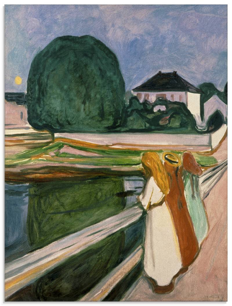 Artland Glasbild »Weisse Nacht (Asgaardstrand). 1903.«, Mann, (1 St.), in verschiedenen Grössen von Artland