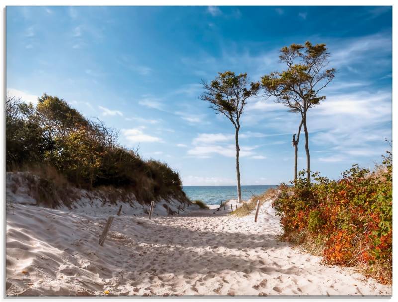 Artland Glasbild »Weststrand Darss«, Strand, (1 St.), in verschiedenen Grössen von Artland