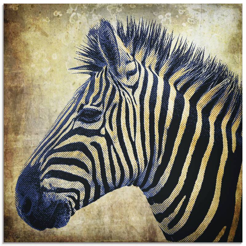 Artland Glasbild »Zebra Porträt PopArt«, Wildtiere, (1 St.), in verschiedenen Grössen von Artland