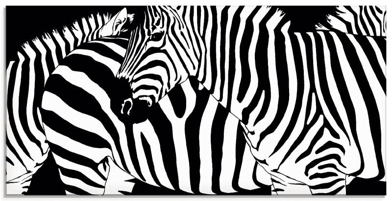 Artland Glasbild »Zebrastreifen«, Wildtiere, (1 St.), in verschiedenen Grössen von Artland