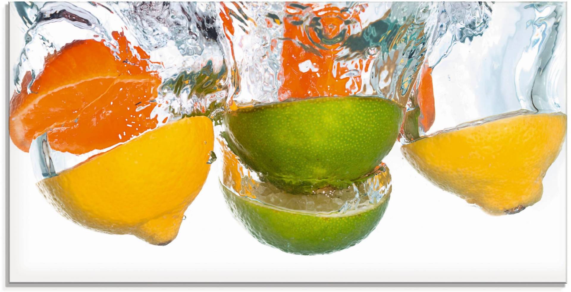 Artland Glasbild »Zitrusfrüchte fallen in klares Wasser«, Lebensmittel, (1 St.), in verschiedenen Grössen Artland Glasbild »Zitrusfrüchte fallen in klares Wasser«, Lebensmittel, (1 St.), in verschiedenen Grössen von Artland