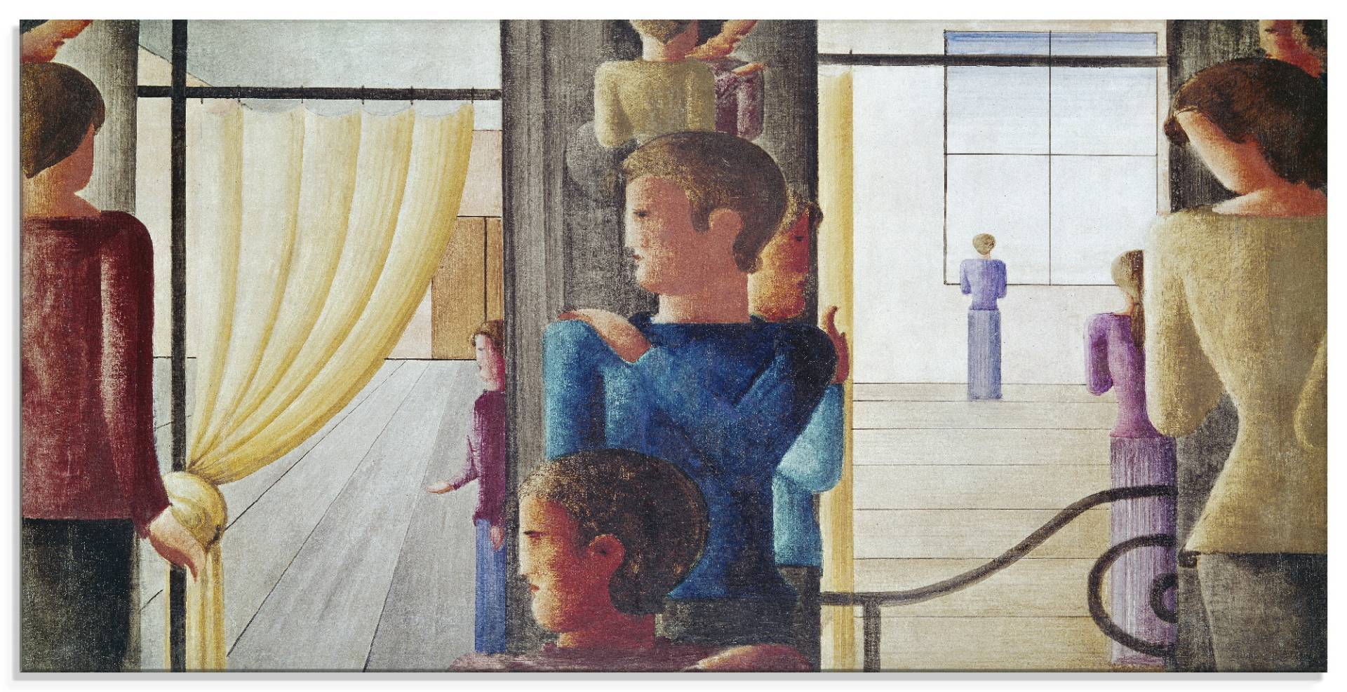 Artland Glasbild »Zwölfergruppe mit Interieur. 1930«, Gruppen & Familien, (1 St.), in verschiedenen Grössen von Artland