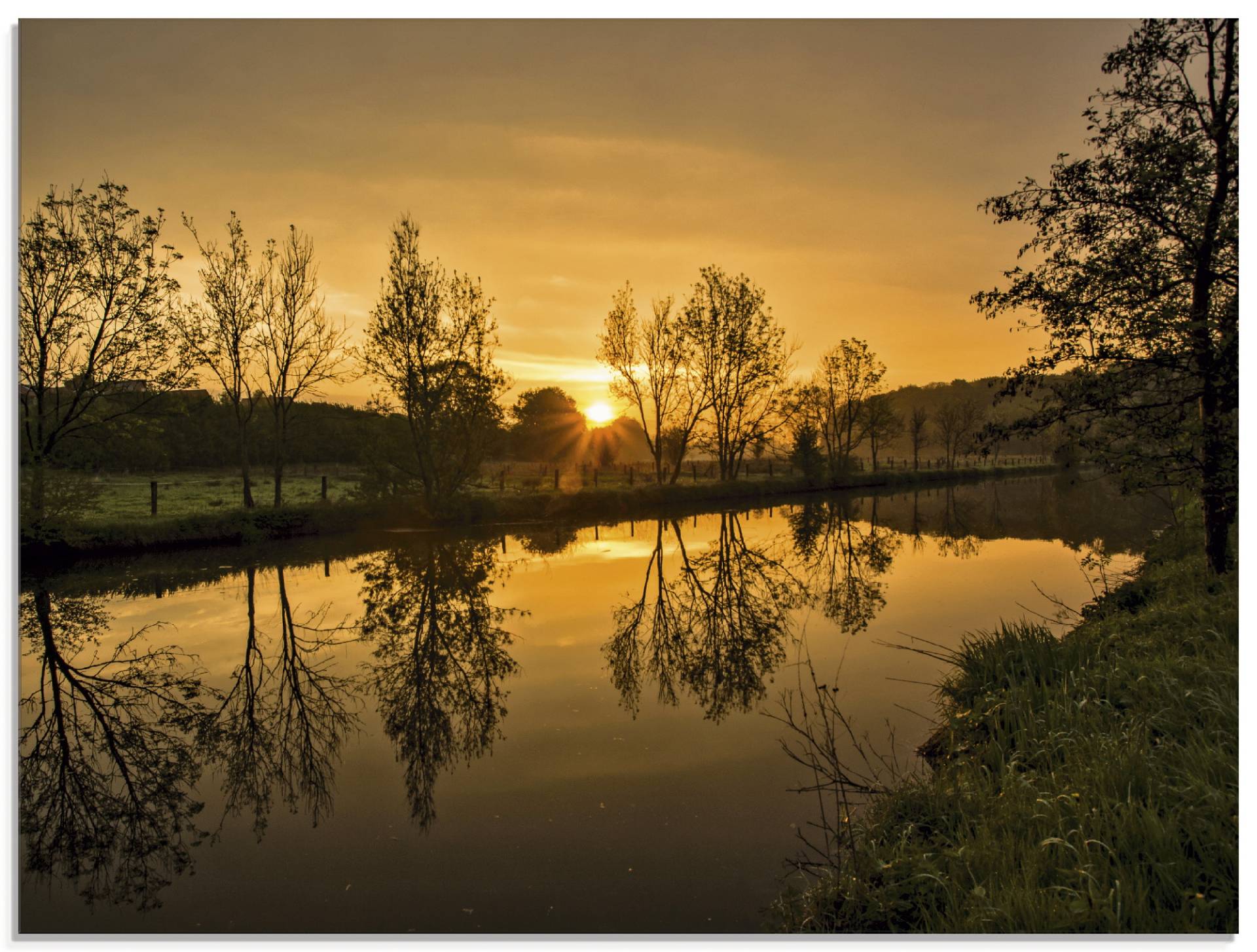 Artland Glasbild »goldener Morgen«, Sonnenaufgang & -untergang, (1 St.), in verschiedenen Grössen von Artland