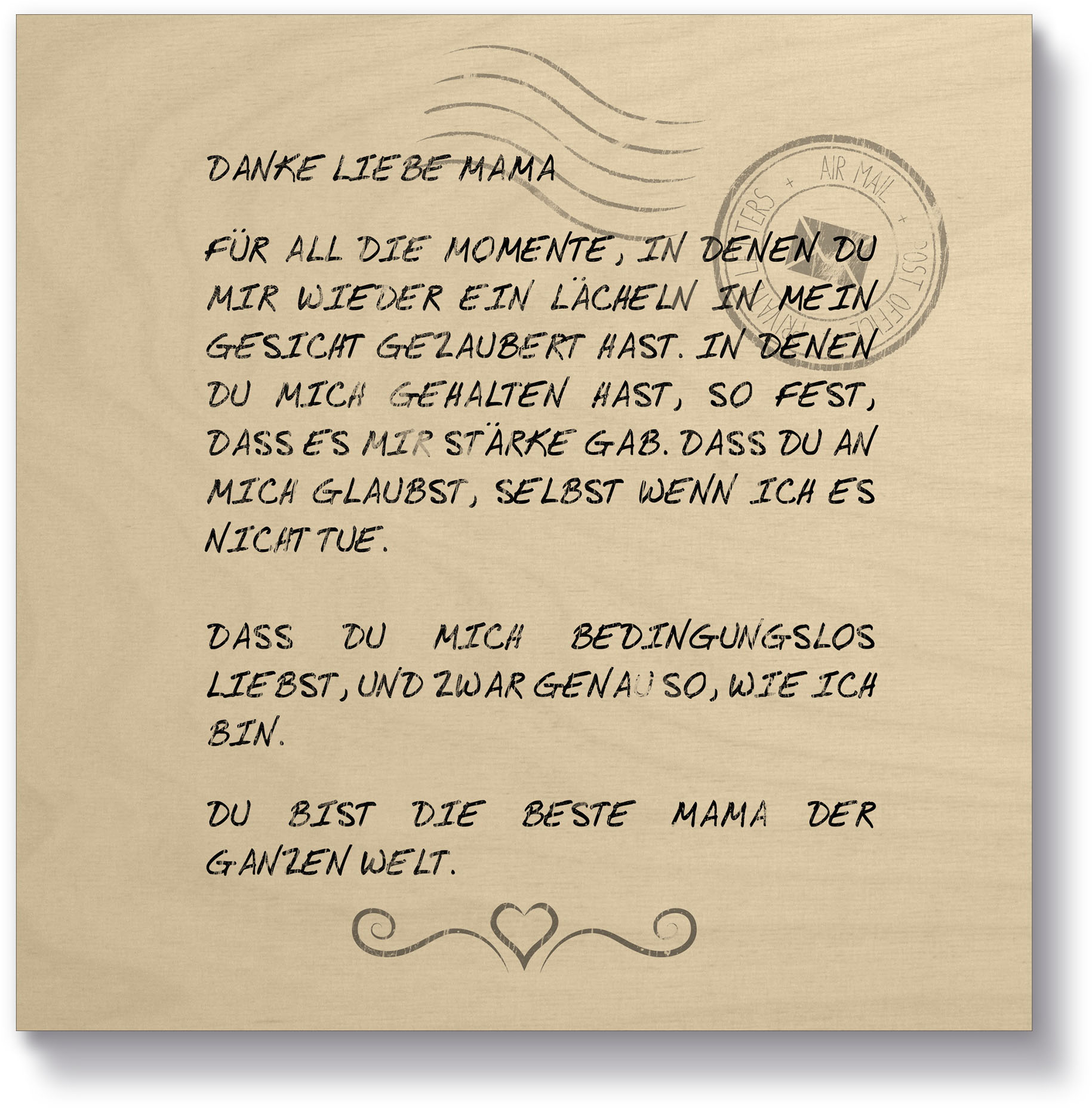 Artland Holzbild »Danke Mama«, Sprüche & Texte, (1 St.) von Artland