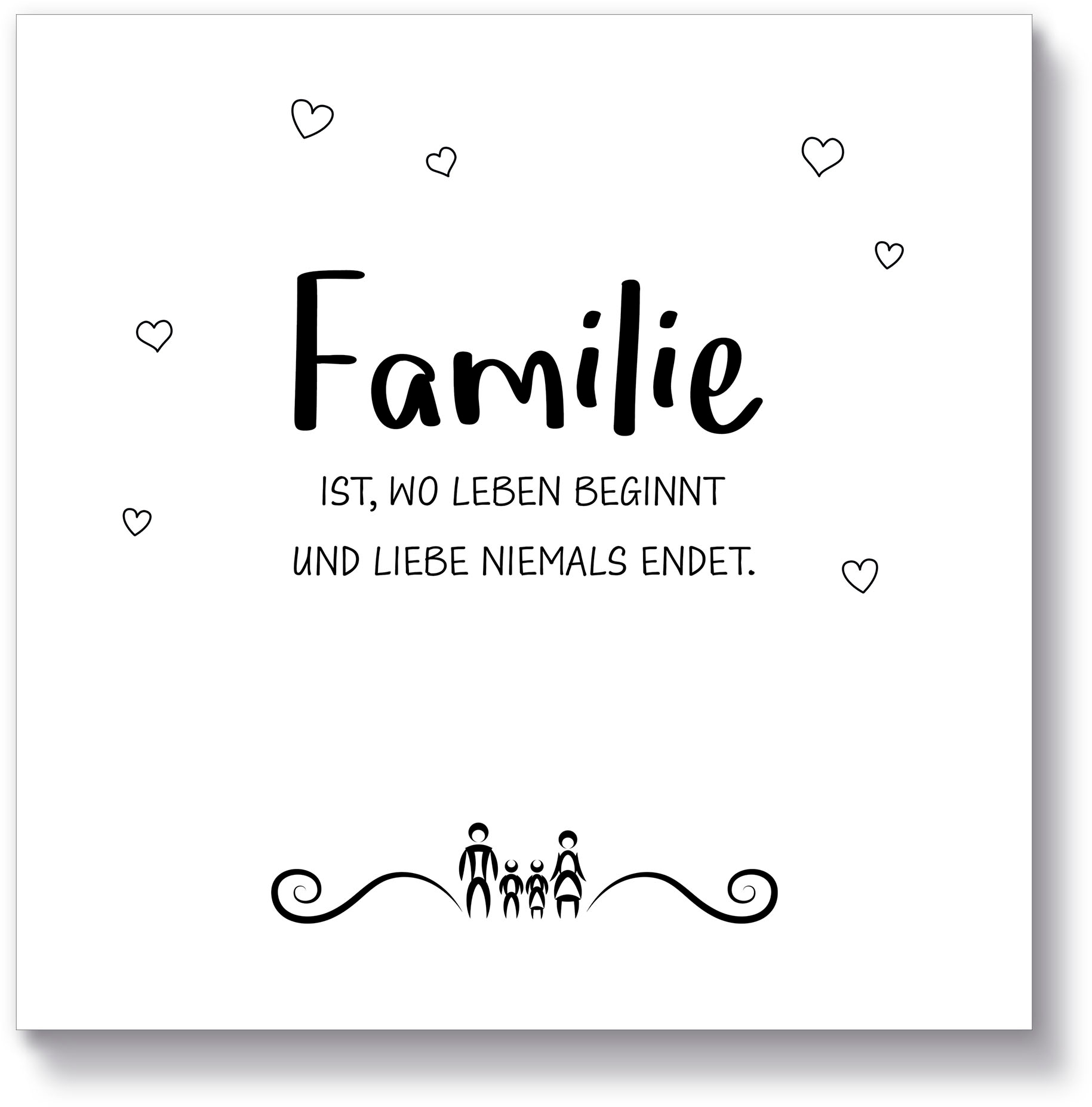 Artland Holzbild »Familie II«, Sprüche & Texte, (1 St.) von Artland