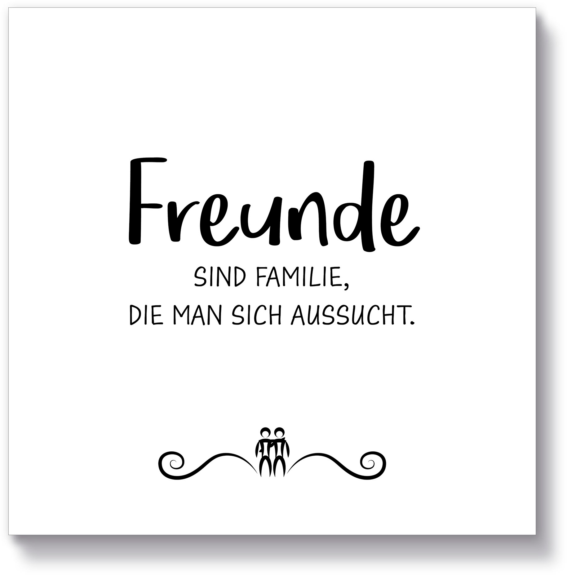 Artland Holzbild »Freunde I«, Sprüche & Texte, (1 St.) von Artland