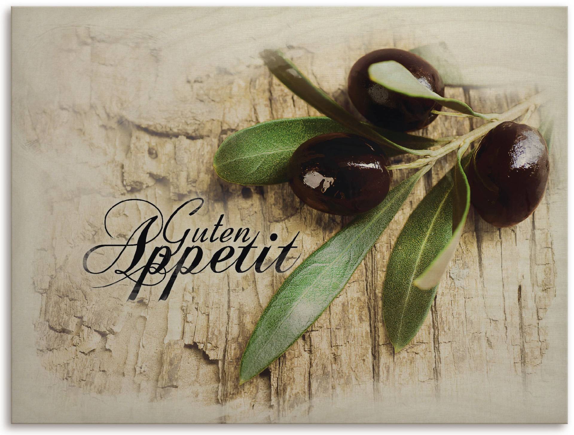 Artland Holzbild »Oliven Guten Appetit«, Essen, Trinken & Genuss, (1 St.) von Artland