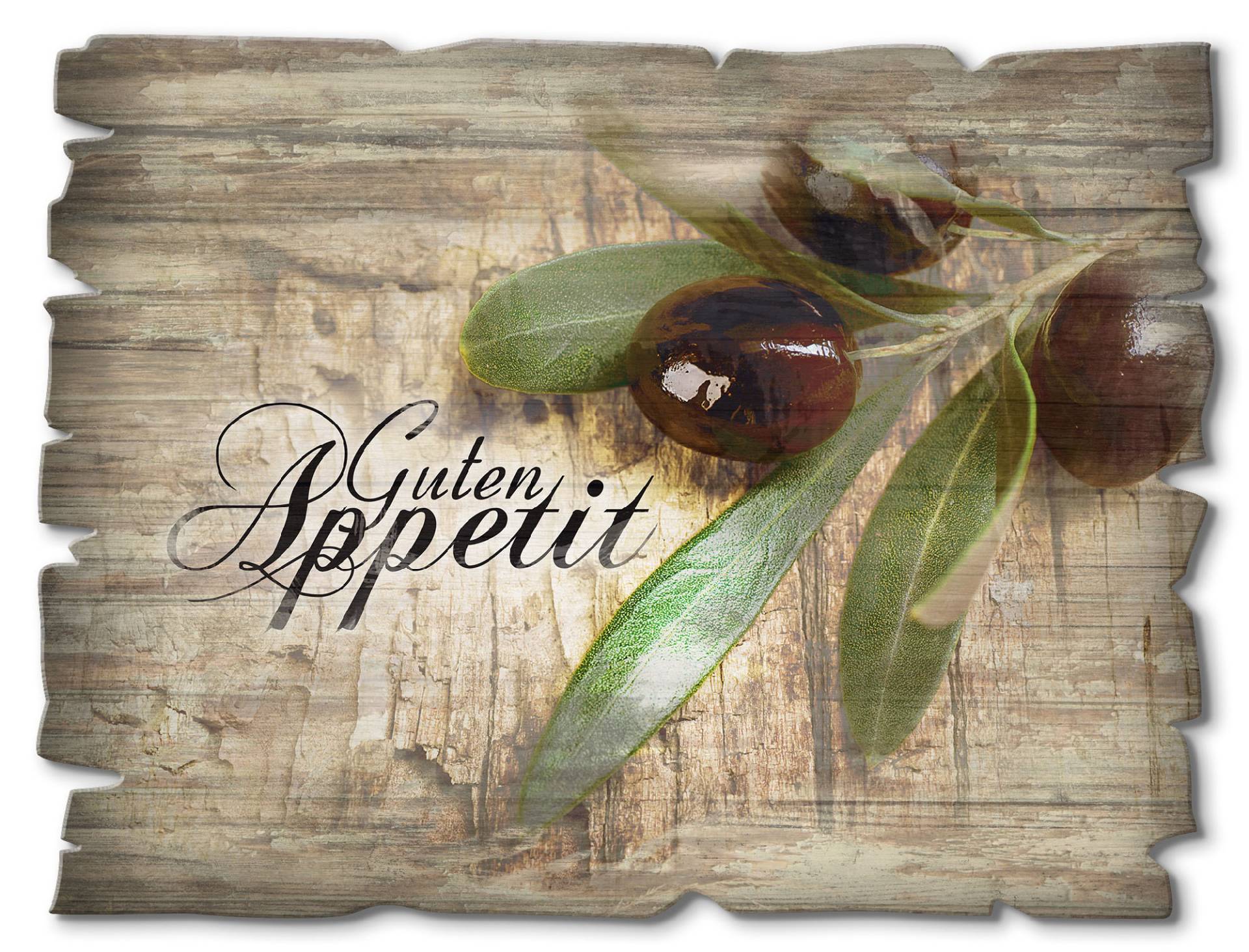 Artland Holzbild »Oliven Guten Appetit«, Speisen, (1 St.) von Artland