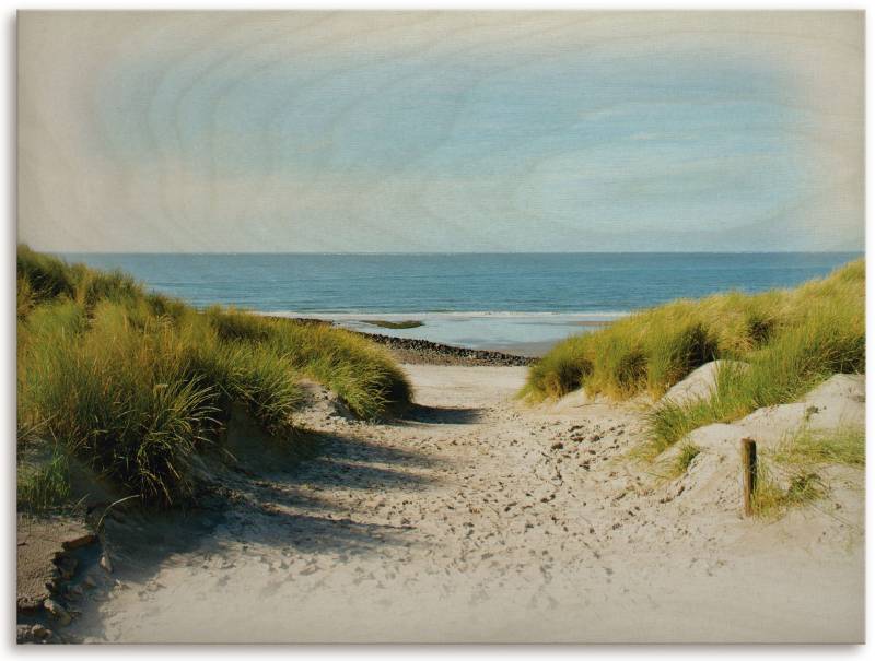 Artland Holzbild »Strand mit Sanddünen und Weg zur See«, (1 St.) von Artland