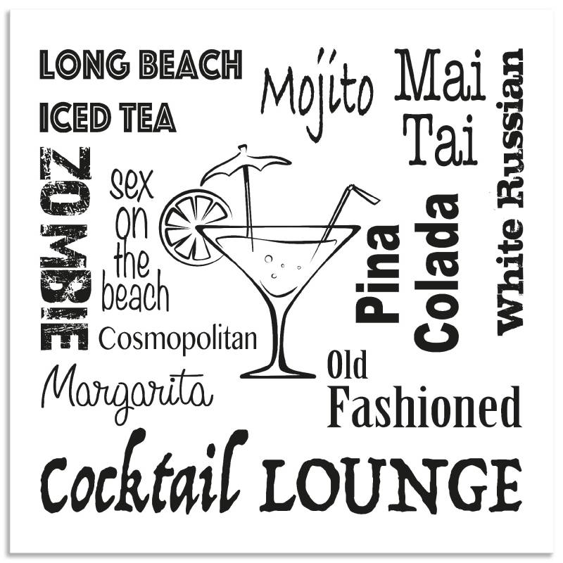 Artland Küchenrückwand »Cocktail Lounge«, (1 tlg.), Alu Spritzschutz mit Klebeband, einfache Montage von Artland