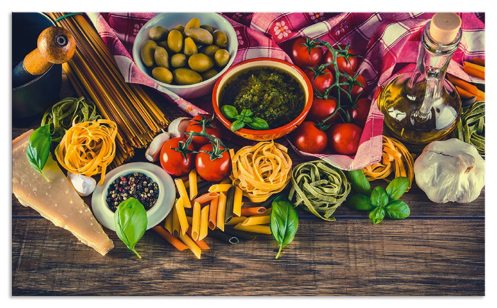Artland Küchenrückwand »Italienisch mediterrane Lebensmittel«, (1 tlg.), Alu Spritzschutz mit Klebeband, einfache Montage Artland Küchenrückwand »Italienisch mediterrane Lebensmittel«, (1 tlg.), Alu Spritzschutz mit Klebeband, einfache Montage von Artland