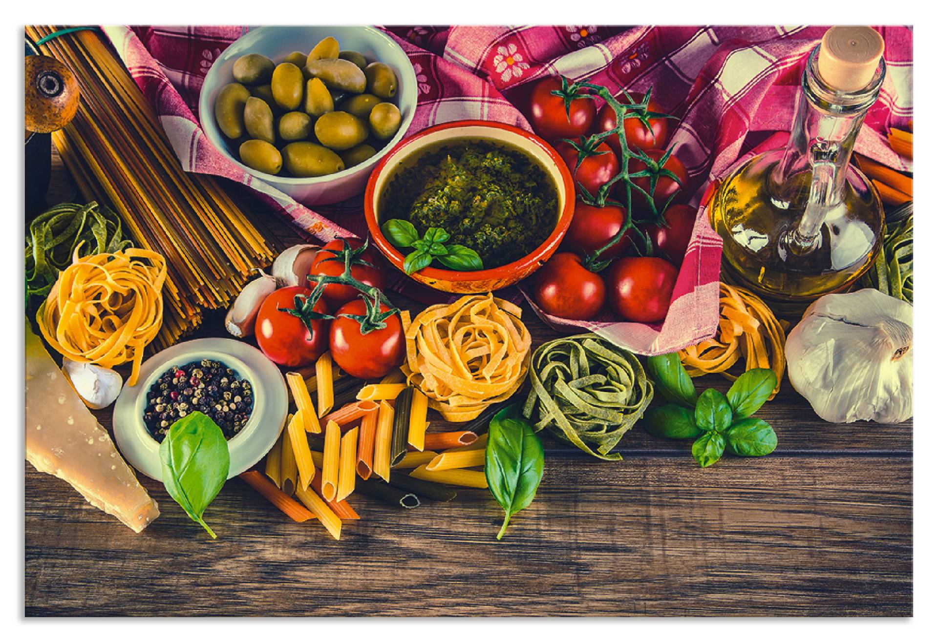 Artland Küchenrückwand »Italienisch mediterrane Lebensmittel«, (1 tlg.), Alu Spritzschutz mit Klebeband, einfache Montage Artland Küchenrückwand »Italienisch mediterrane Lebensmittel«, (1 tlg.), Alu Spritzschutz mit Klebeband, einfache Montage von Artland