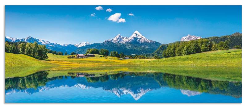 Artland Küchenrückwand »Landschaft in den Alpen«, (1 tlg.), Alu Spritzschutz mit Klebeband, einfache Montage von Artland