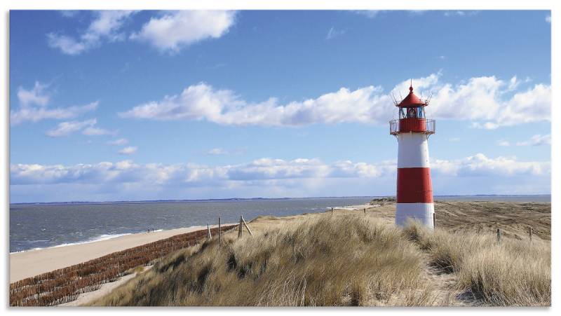 Artland Küchenrückwand »Leuchtturm Sylt«, (1 tlg.), Alu Spritzschutz mit Klebeband, einfache Montage von Artland