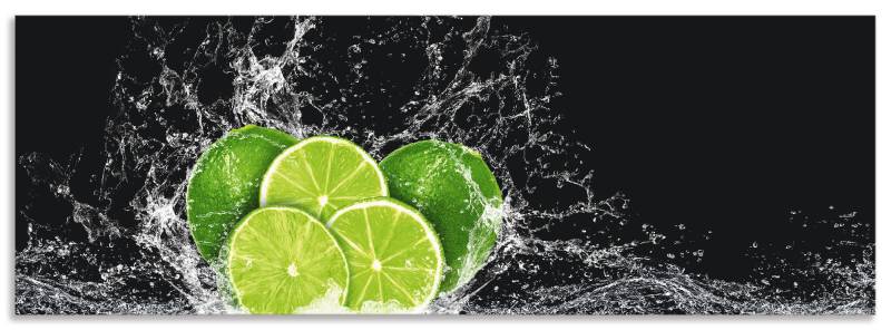 Artland Küchenrückwand »Limone mit Spritzwasser«, (1 tlg.), Alu Spritzschutz mit Klebeband, einfache Montage von Artland