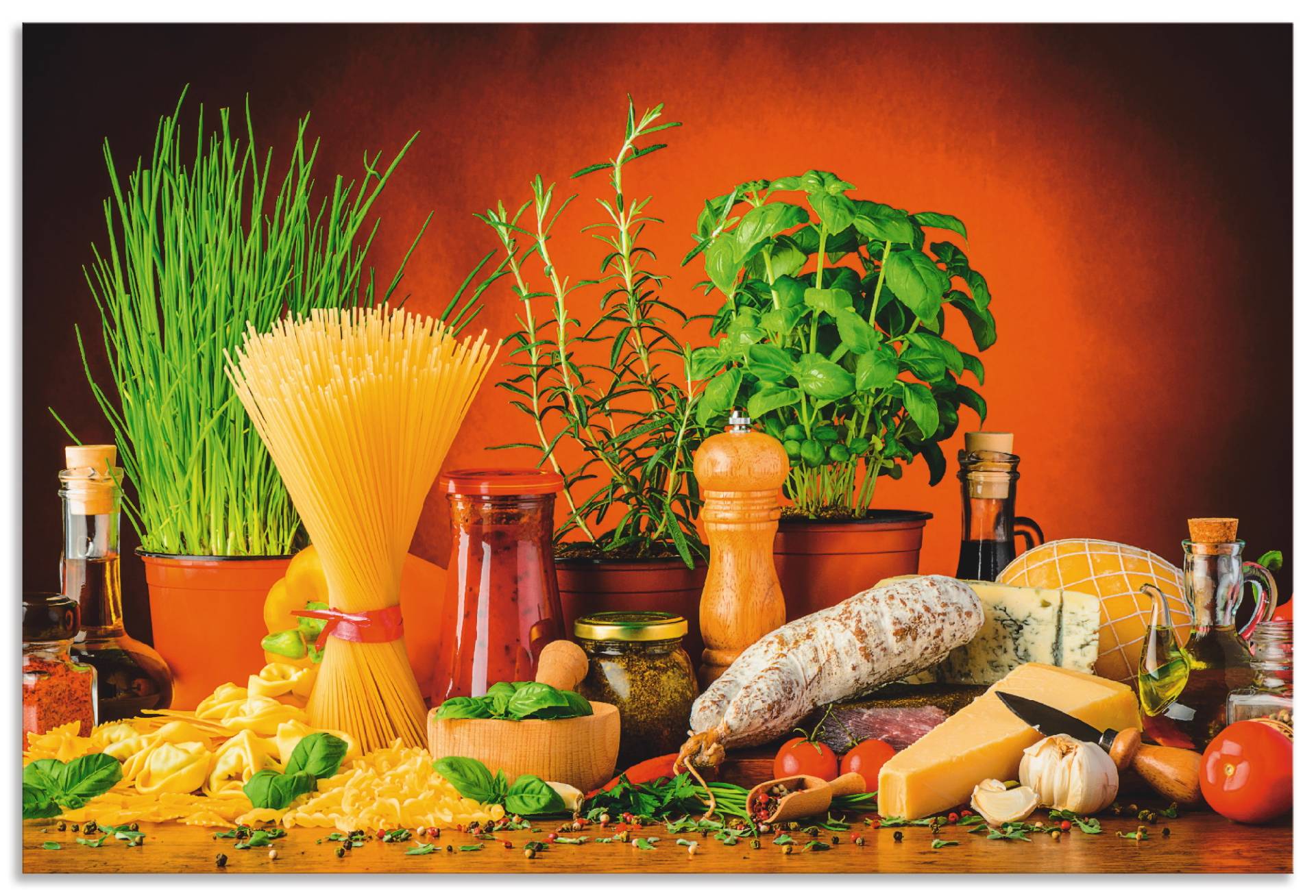 Artland Küchenrückwand »Mediterranes und italienisches Essen«, (1 tlg.), Alu Spritzschutz mit Klebeband, einfache Montage Artland Küchenrückwand »Mediterranes und italienisches Essen«, (1 tlg.), Alu Spritzschutz mit Klebeband, einfache Montage von Artland