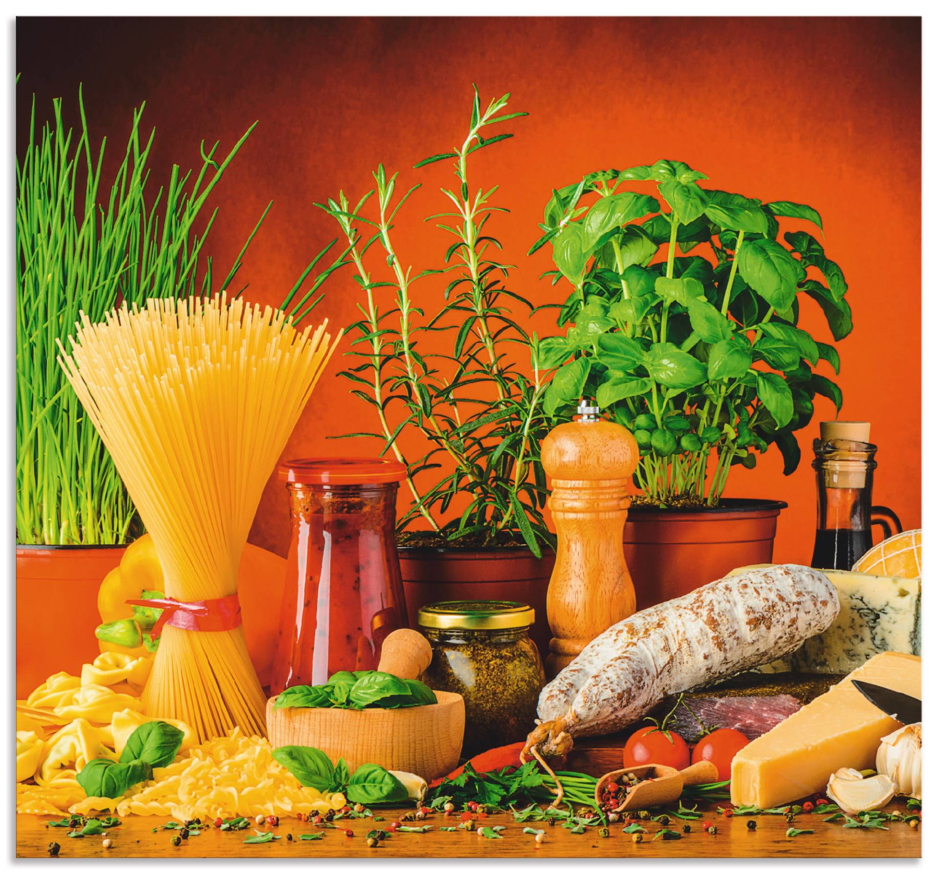 Artland Küchenrückwand »Mediterranes und italienisches Essen«, (1 tlg.), Alu Spritzschutz mit Klebeband, einfache Montage Artland Küchenrückwand »Mediterranes und italienisches Essen«, (1 tlg.), Alu Spritzschutz mit Klebeband, einfache Montage von Artland