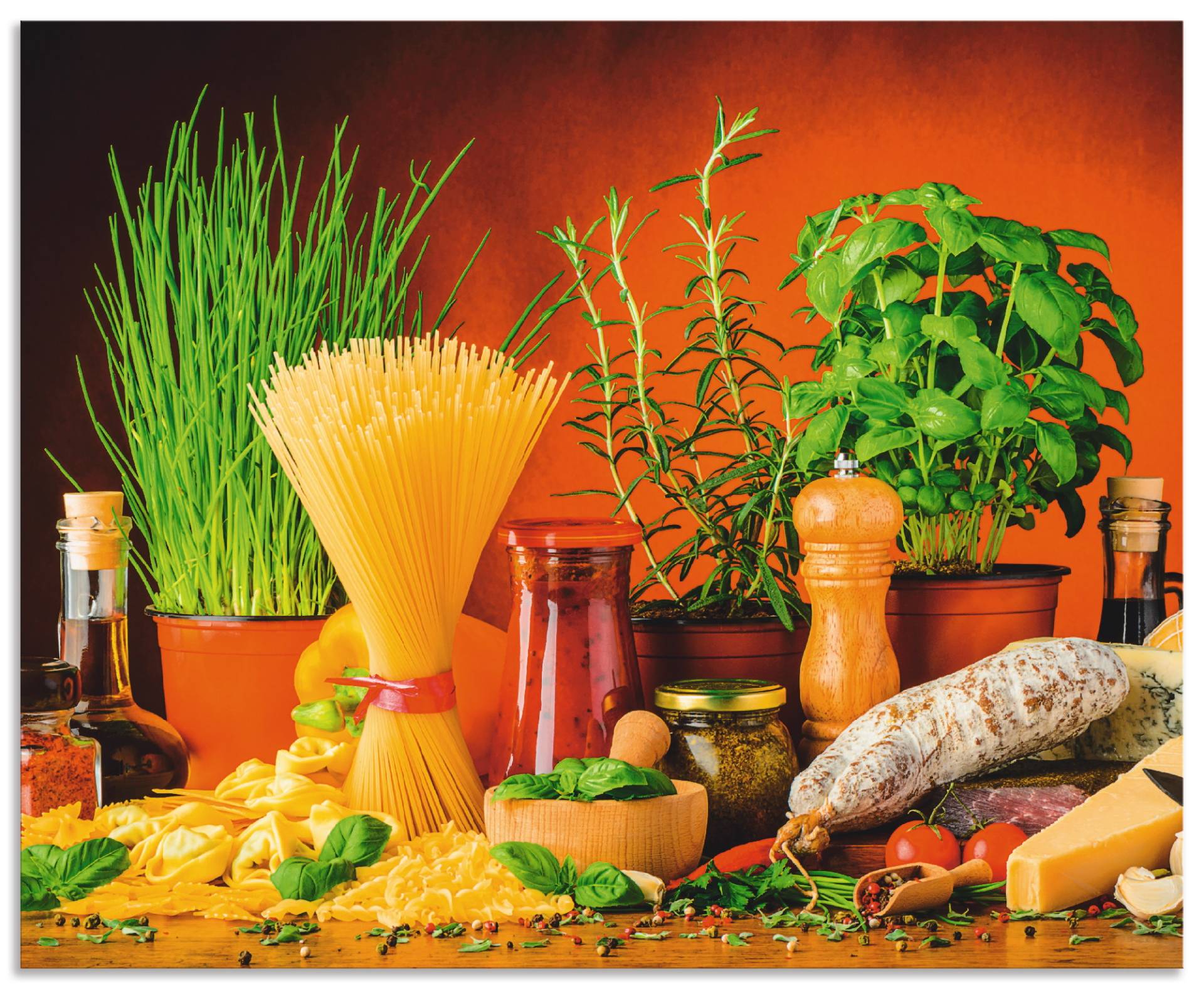 Artland Küchenrückwand »Mediterranes und italienisches Essen«, (1 tlg.), Alu Spritzschutz mit Klebeband, einfache Montage Artland Küchenrückwand »Mediterranes und italienisches Essen«, (1 tlg.), Alu Spritzschutz mit Klebeband, einfache Montage von Artland