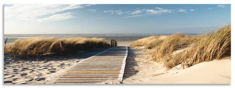 Artland Küchenrückwand »Nordseestrand auf Langeoog - Steg«, (1 tlg.), Alu Spritzschutz mit Klebeband, einfache Montage von Artland