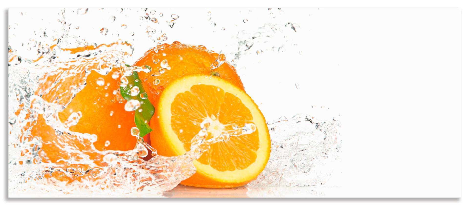 Artland Küchenrückwand »Orange mit Spritzwasser«, (1 tlg.), Alu Spritzschutz mit Klebeband, einfache Montage Artland Küchenrückwand »Orange mit Spritzwasser«, (1 tlg.), Alu Spritzschutz mit Klebeband, einfache Montage von Artland