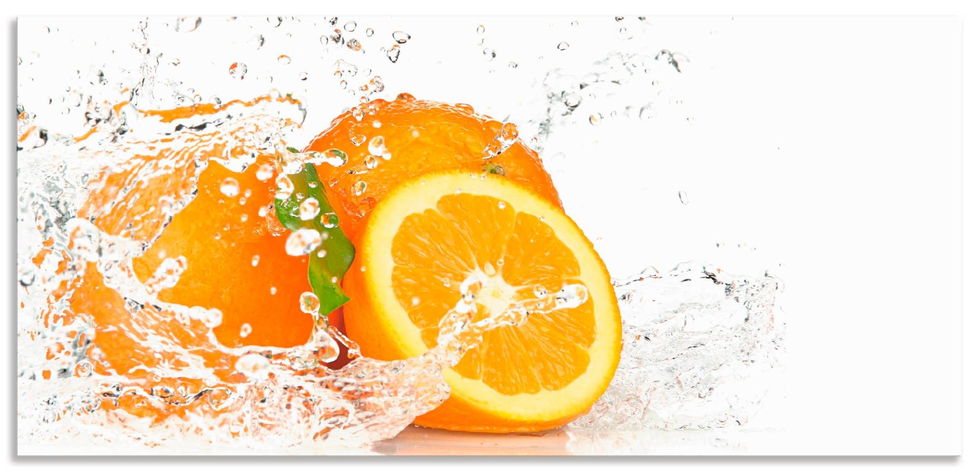 Artland Küchenrückwand »Orange mit Spritzwasser«, (1 tlg.), Alu Spritzschutz mit Klebeband, einfache Montage Artland Küchenrückwand »Orange mit Spritzwasser«, (1 tlg.), Alu Spritzschutz mit Klebeband, einfache Montage von Artland