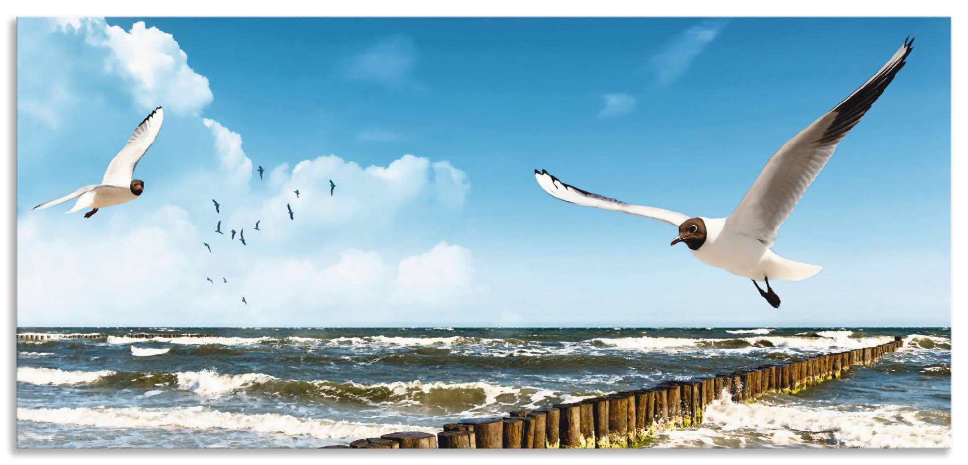 Artland Küchenrückwand »Ostsee«, (1 tlg.), Alu Spritzschutz mit Klebeband, einfache Montage von Artland