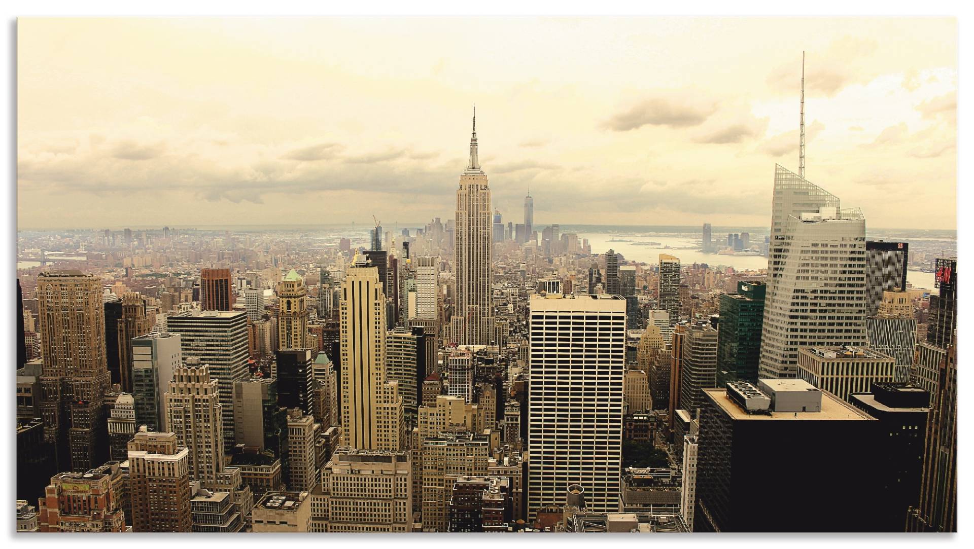 Artland Küchenrückwand »Skyline Manhattan - New York«, (1 tlg.), Alu Spritzschutz mit Klebeband, einfache Montage Artland Küchenrückwand »Skyline Manhattan - New York«, (1 tlg.), Alu Spritzschutz mit Klebeband, einfache Montage von Artland