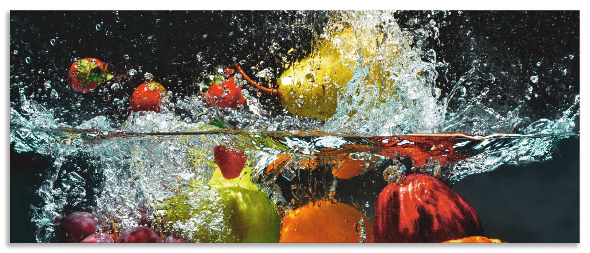 Artland Küchenrückwand »Spritzendes Obst auf dem Wasser«, (1 tlg.), Alu Spritzschutz mit Klebeband, einfache Montage Artland Küchenrückwand »Spritzendes Obst auf dem Wasser«, (1 tlg.), Alu Spritzschutz mit Klebeband, einfache Montage von Artland