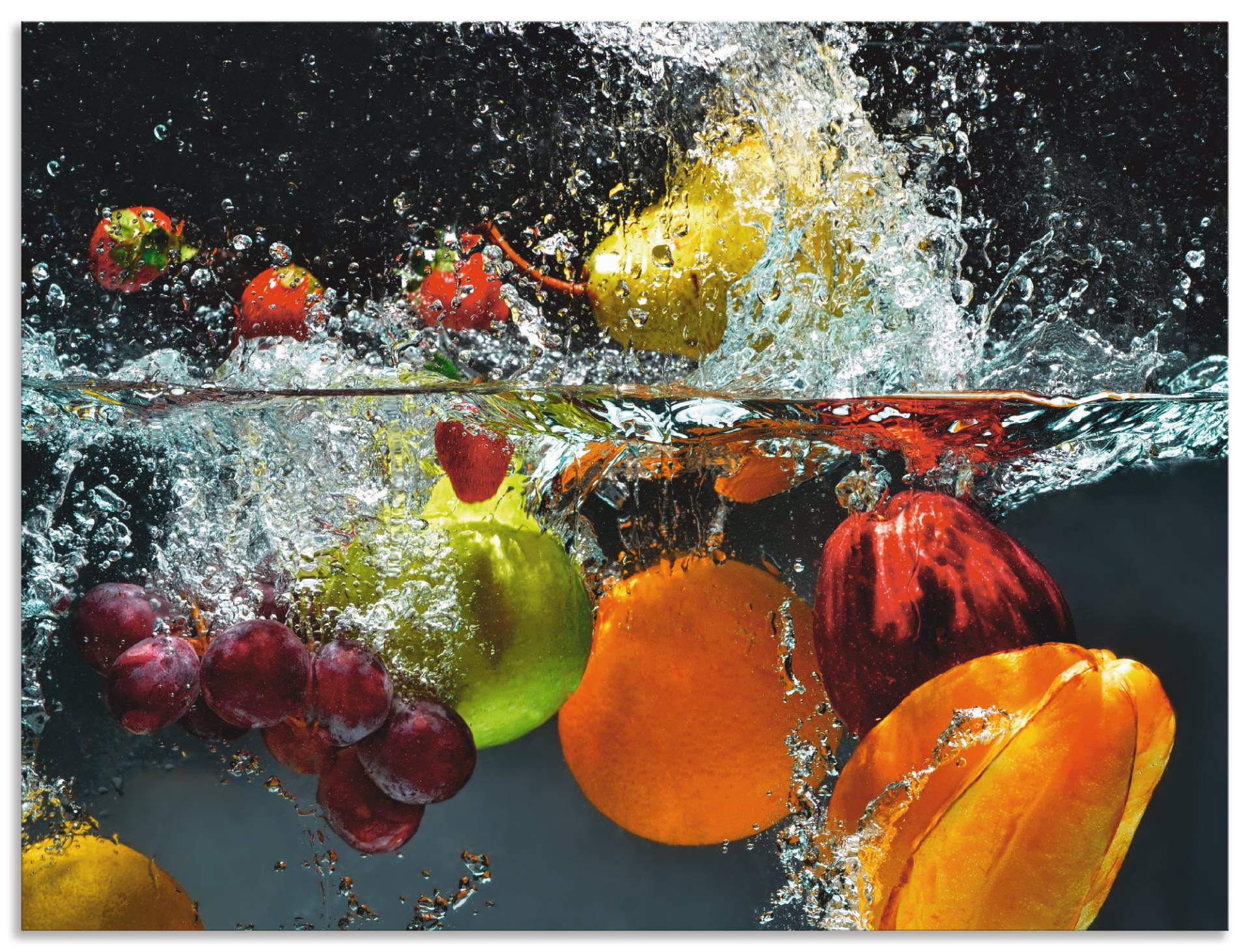 Artland Küchenrückwand »Spritzendes Obst auf dem Wasser«, (1 tlg.), Alu Spritzschutz mit Klebeband, einfache Montage Artland Küchenrückwand »Spritzendes Obst auf dem Wasser«, (1 tlg.), Alu Spritzschutz mit Klebeband, einfache Montage von Artland