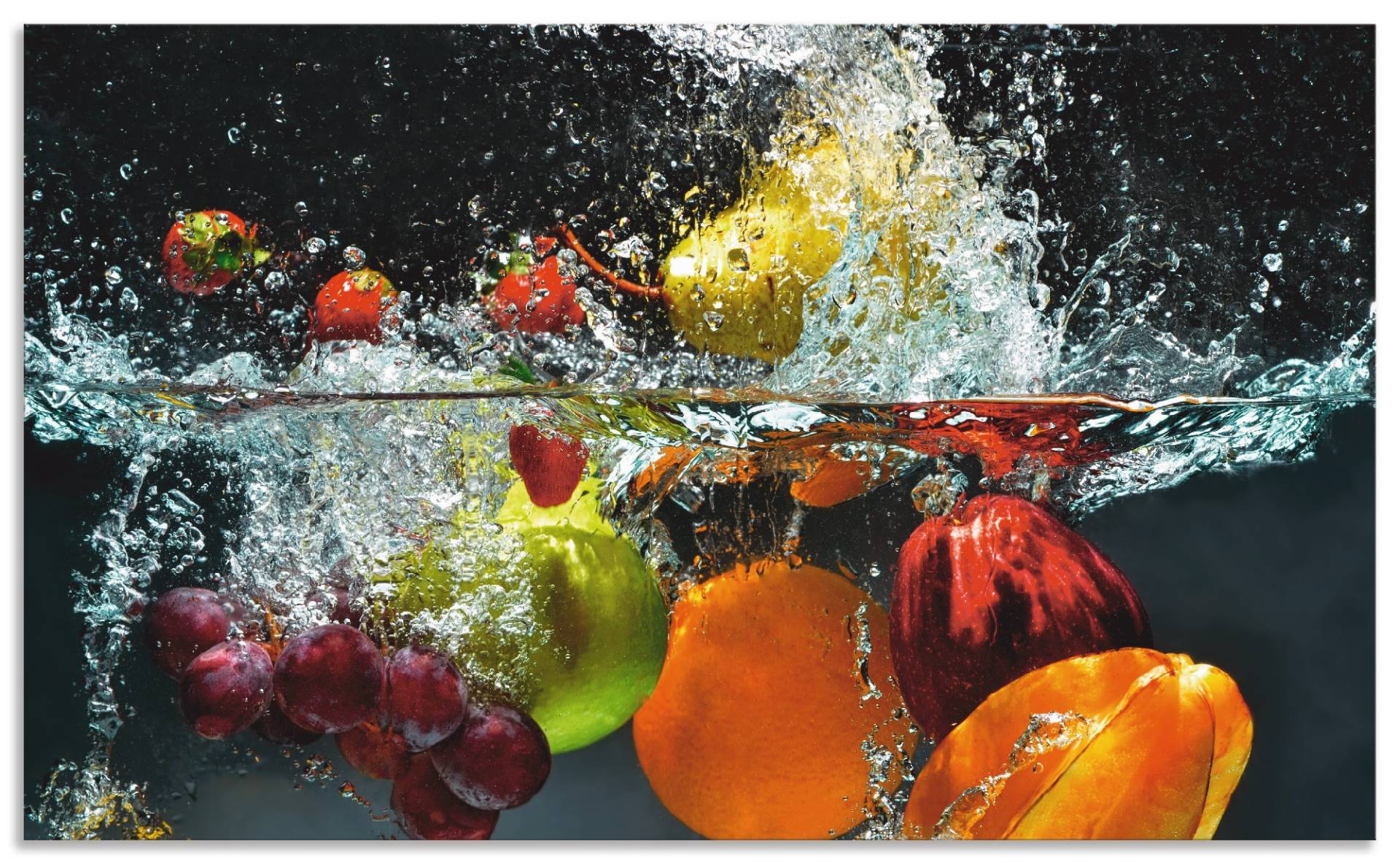 Artland Küchenrückwand »Spritzendes Obst auf dem Wasser«, (1 tlg.), Alu Spritzschutz mit Klebeband, einfache Montage Artland Küchenrückwand »Spritzendes Obst auf dem Wasser«, (1 tlg.), Alu Spritzschutz mit Klebeband, einfache Montage von Artland
