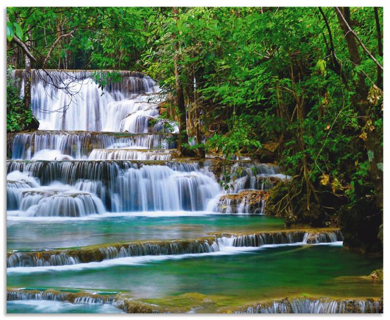 Artland Küchenrückwand »Tiefen Wald Wasserfall«, (1 tlg.), Alu Spritzschutz mit Klebeband, einfache Montage von Artland