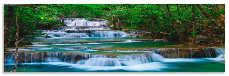 Artland Küchenrückwand »Tiefen Wald Wasserfall«, (1 tlg.), Alu Spritzschutz mit Klebeband, einfache Montage von Artland