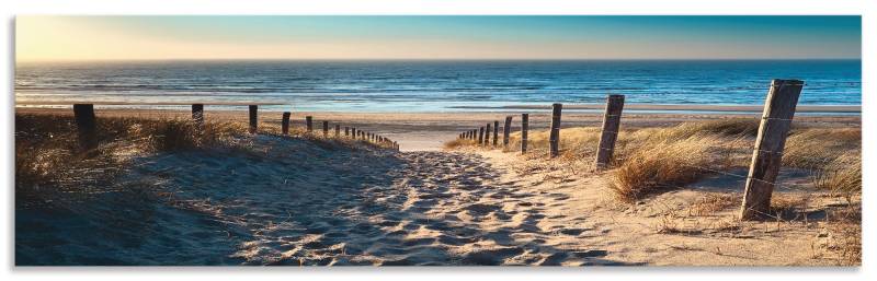 Artland Küchenrückwand »Weg zum Nordseestrand Sonnenuntergang«, (1 tlg.), Alu Spritzschutz mit Klebeband, einfache Montage von Artland