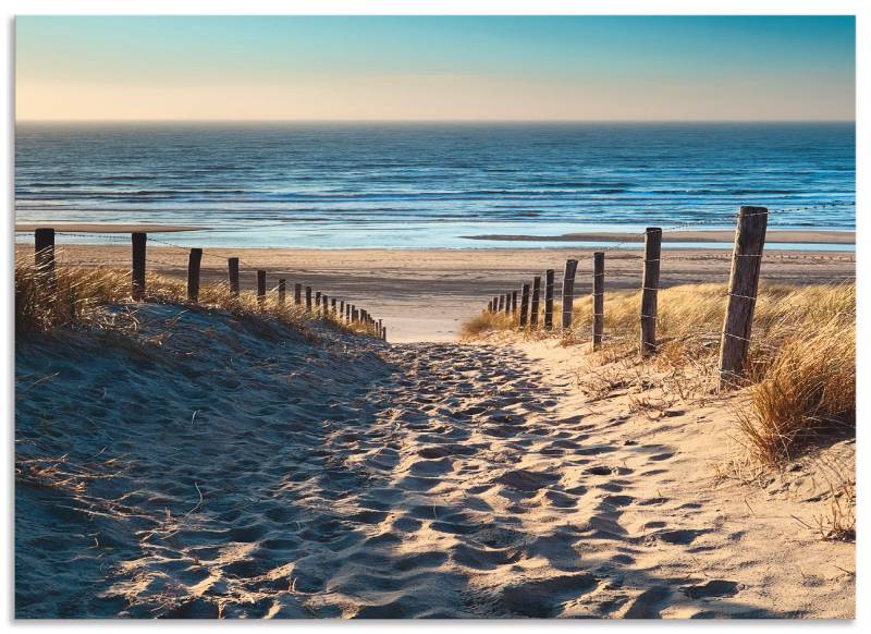 Artland Küchenrückwand »Weg zum Nordseestrand Sonnenuntergang«, (1 tlg.), Alu Spritzschutz mit Klebeband, einfache Montage von Artland