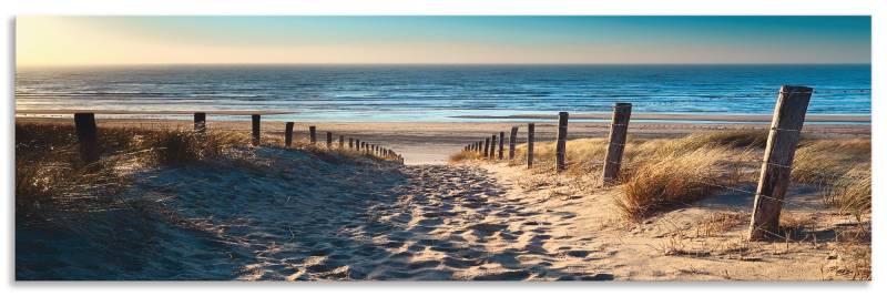 Artland Küchenrückwand »Weg zum Nordseestrand Sonnenuntergang«, (1 tlg.), Alu Spritzschutz mit Klebeband, einfache Montage von Artland