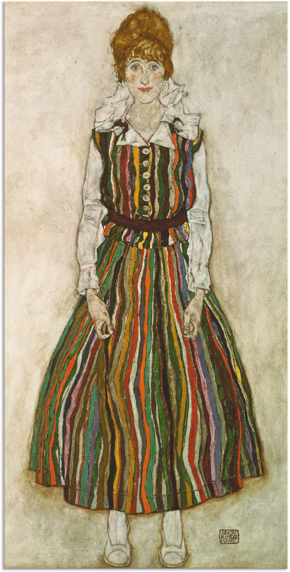 Artland Kunstdruck »Edith Schiele. 1915.«, Frau, (1 St.), als Alubild, Leinwandbild, Wandaufkleber oder Poster in versch. Grössen von Artland