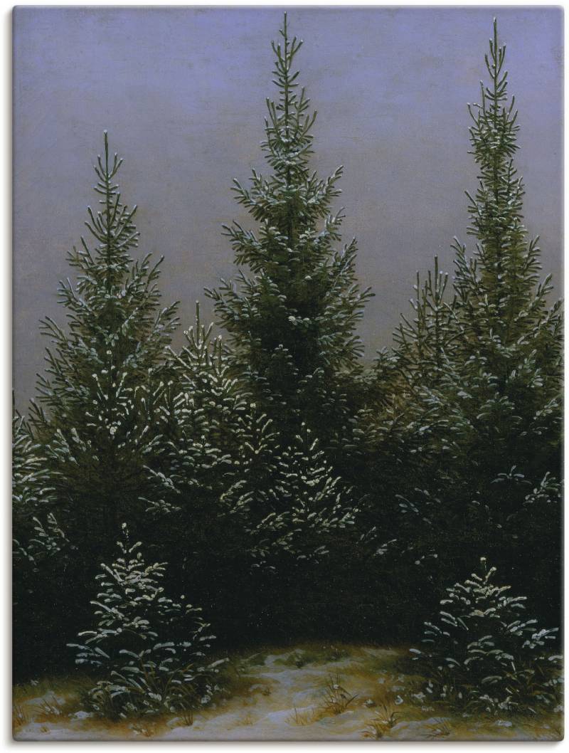 Artland Kunstdruck »Fichtendickicht im Schnee Dresdner Heide«, Bäume, (1 St.), als Alubild, Leinwandbild, Wandaufkleber oder Poster in versch. Grössen von Artland