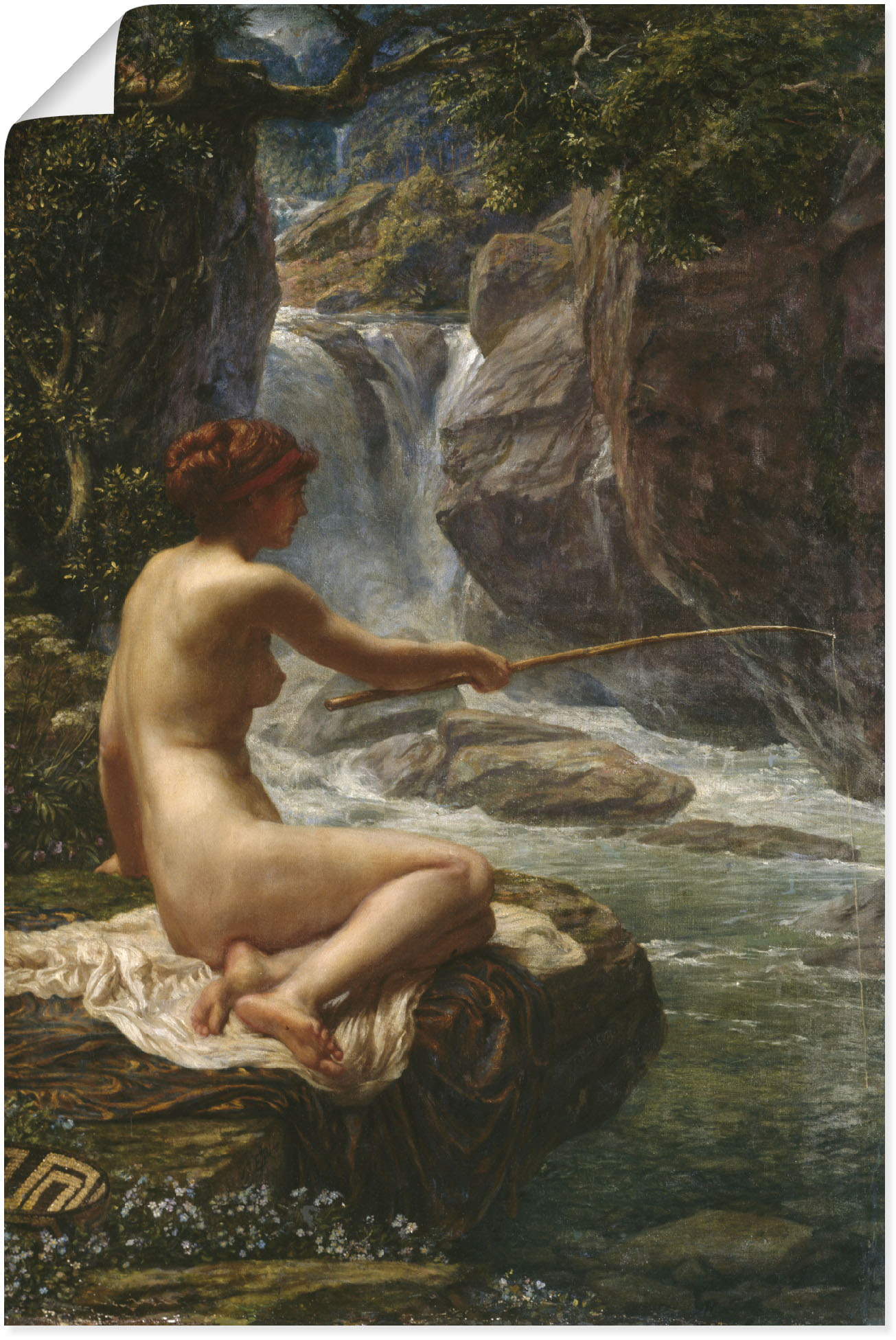 Artland Kunstdruck »Flussnymphe, 1914.«, Bilder von Frauen, (1 St.), als Alubild, Leinwandbild, Wandaufkleber oder Poster in versch. Grössen von Artland