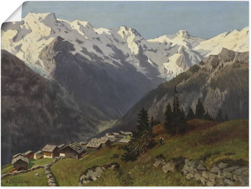 Artland Kunstdruck »Mürren im Berner Oberland, Schweiz. 1913«, Berge & Alpenbilder, (1 St.), als Alubild, Leinwandbild, Wandaufkleber oder Poster in versch. Grössen von Artland