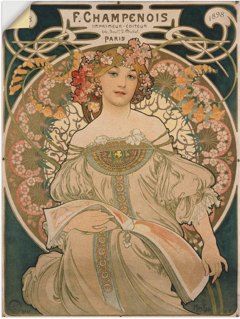 Artland Kunstdruck »Plakat für F. Champenois. 1897«, Ausstellungsplakate, (1 St.), als Alubild, Leinwandbild, Wandaufkleber oder Poster in versch. Grössen von Artland