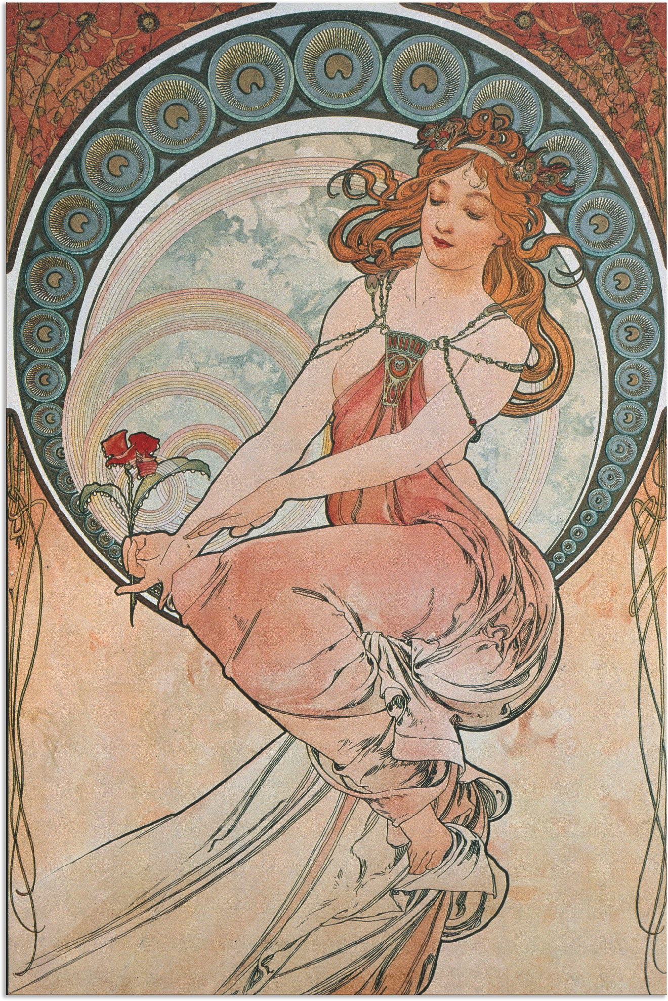 Artland Kunstdruck »Vier Künste: Die Malerei. 1898«, Frau, (1 St.), als Alubild, Leinwandbild, Wandaufkleber oder Poster in versch. Grössen von Artland