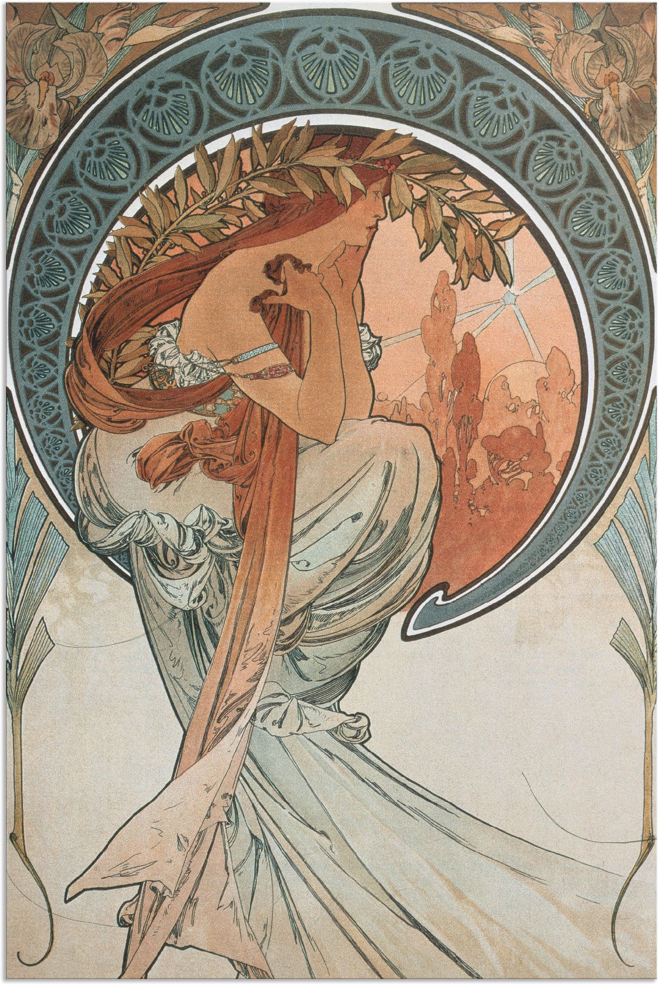 Artland Kunstdruck »Vier Künste: Die Poesie. 1898«, Frau, (1 St.), als Alubild, Leinwandbild, Wandaufkleber oder Poster in versch. Grössen von Artland