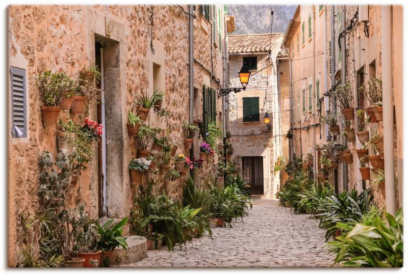 Artland Leinwandbild »Altstadtgasse in Valldemossa II«, Mallorca, (1 St.), auf Keilrahmen gespannt von Artland