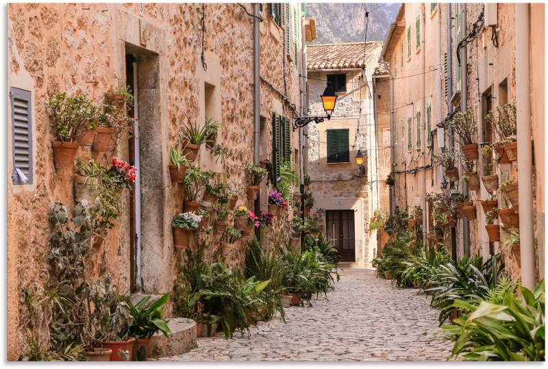 Artland Leinwandbild »Altstadtgasse in Valldemossa II«, Mallorca, (1 St.), auf Keilrahmen gespannt von Artland