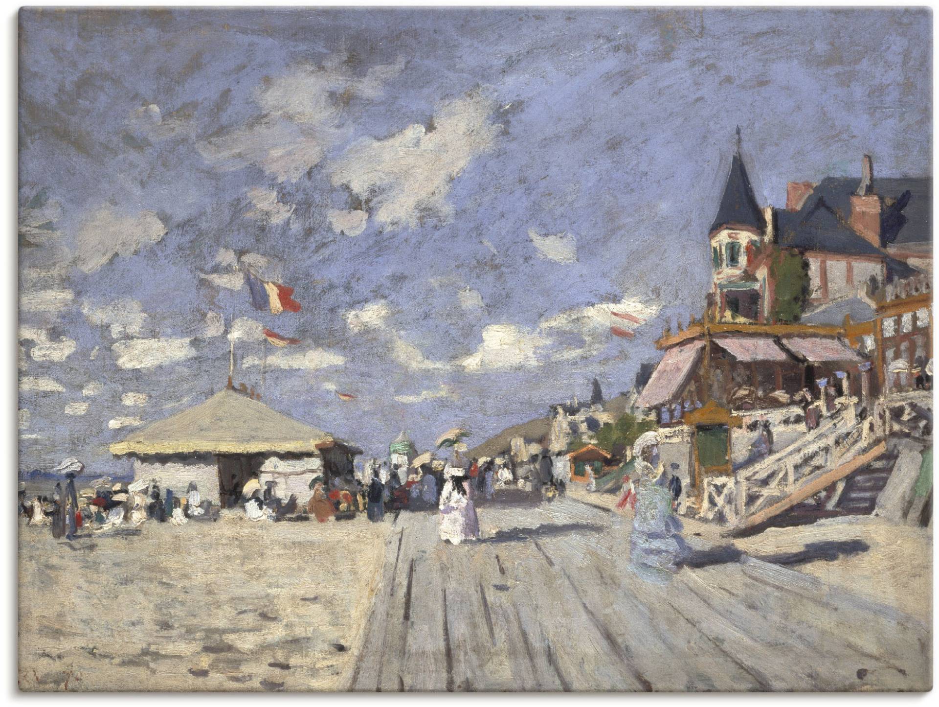 Artland Leinwandbild »Am Strand von Trouville. 1870.«, Frankreich, (1 St.), auf Keilrahmen gespannt von Artland